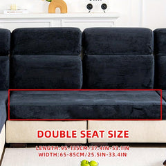Plush Sofa Slipcover Anti Slip Elastic Sofa Cover for Home Decoration