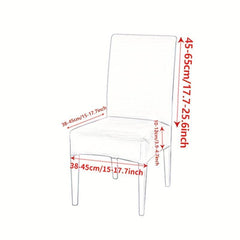 6pcs Printed Elastic Dining Chair Cover Slipcovers Home Decor