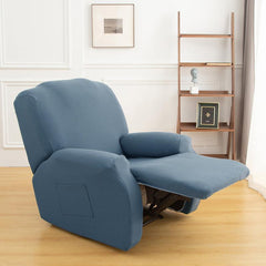 4pcs Set Solid Elastic Recliner Sofa Cover