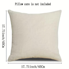 Floral Polyester Linen Pillow Covers for Home Decor