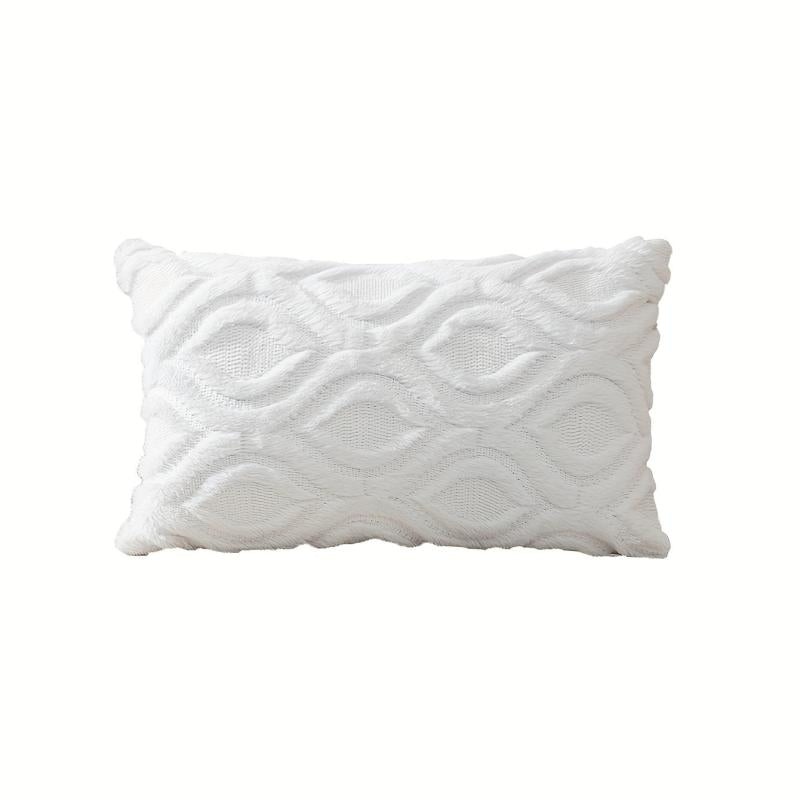 Soft Quilted Hollow Gourd Flower Throw Pillowcase for Home Decor