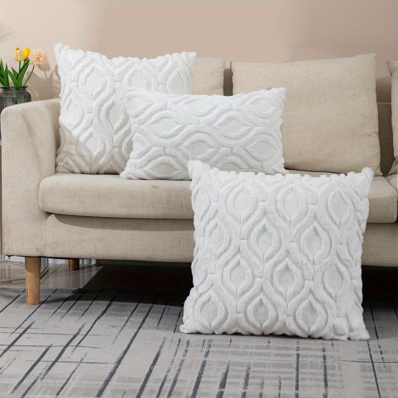 Soft Quilted Hollow Gourd Flower Throw Pillowcase for Home Decor