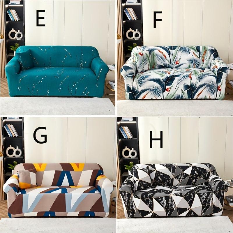 Breathable Elastic Knitted Sofa Slipcover with Pillowcase