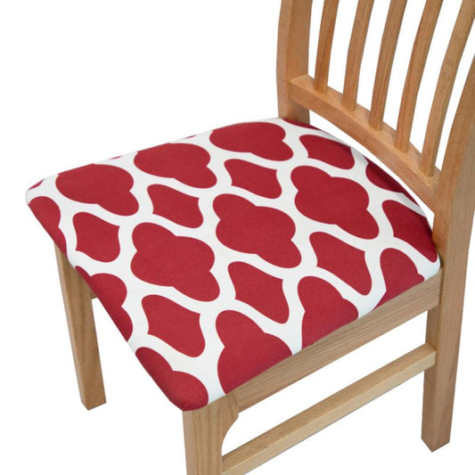 Stretchy Printed Chair Seat Covers - Removable & Washable Slipcover Protector