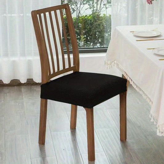 Jacquard Dining Chair Seat Cover Elastic Spandex Chair Seat Covers
