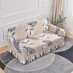 Elastic Sofa Slipcover With Skirt Non-slip Sofa Cover Furniture Protector