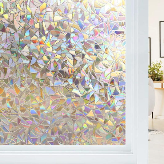 Rainbow Decorative Window Film - Stained Glass Privacy Film