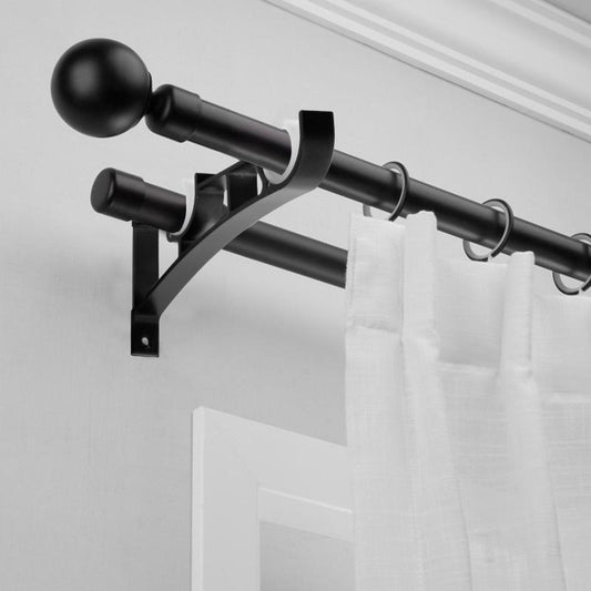 Heavy Duty Double Curtain Rod Brackets Supports up to 50kg