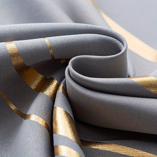 1pc Golden Blackout Curtain For Study Room Kitchen Living Room