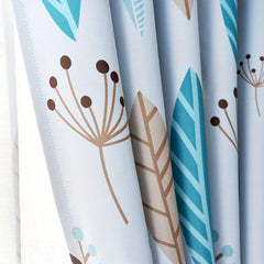 Nordic Minimalist Leaf Blackout Curtain for Home Decor