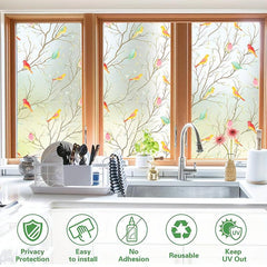 Stained Glass Window Film Privacy & Sun Blocking