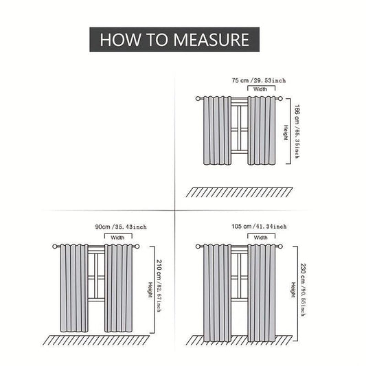 2pcs Golden Feather Peacock Curtains