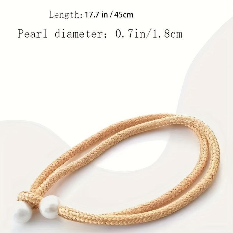2pcs Oriental Faux Pearl Curtain Tiebacks