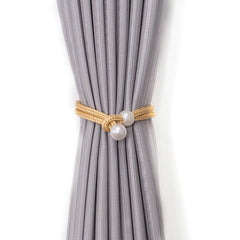 2pcs Oriental Faux Pearl Curtain Tiebacks