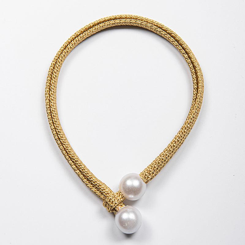 2pcs Oriental Faux Pearl Curtain Tiebacks