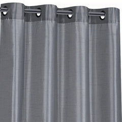 Faux Silk Grommet Top Window Curtain for Living Room Bedroom Kitchen Bathroom