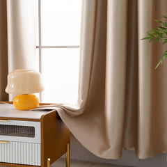 Blackout Curtain Rod Pocket Curtain for Home Decor