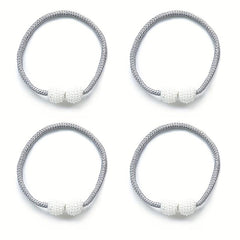 Magnetic Curtain Tiebacks Faux Pearl Ball Decorative Home Curtain Buckle