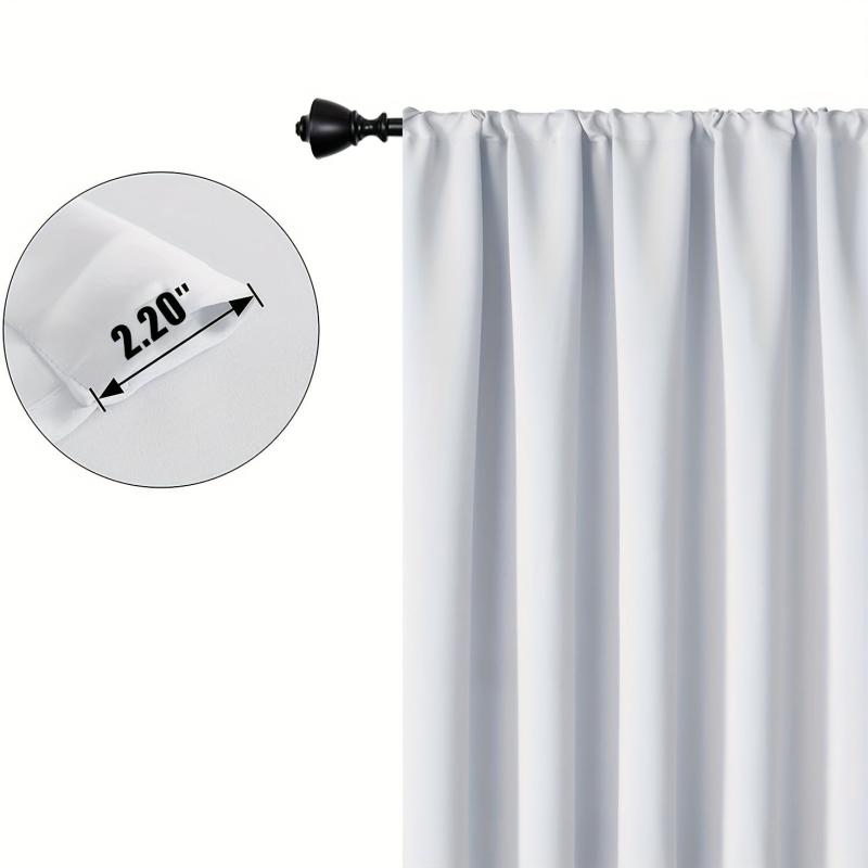 Watercolor Plant Leaves Pattern Curtains