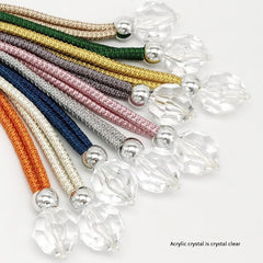 Acrylic Bead Curtain Strap Adjustable Drawstring Rope