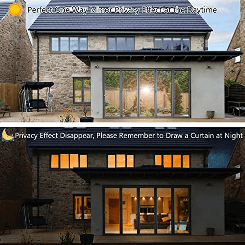 One Way Mirror Glass Tint Heat Control Sun UV Blocking Window Film