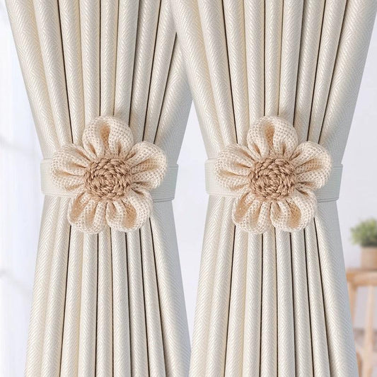 2pcs Flower Curtain Tieback for Room Decor