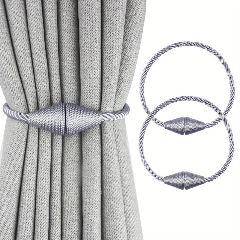 2pcs Magnetic Curtain Tiebacks Weave Holdbacks Easy to Use Stylish Home Decor