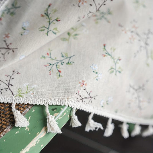 Bohemian Flower Cotton Linen Curtain