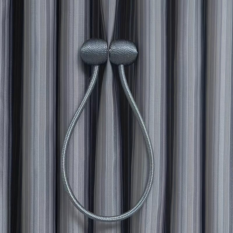 2pcs Magnetic Curtain Tiebacks Modern Curtain Strap Punch Installation