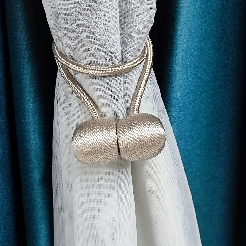 2pcs Magnetic Curtain Tiebacks Modern Curtain Strap Punch Installation