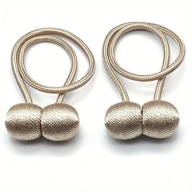 2pcs Magnetic Curtain Tiebacks Modern Curtain Strap Punch Installation