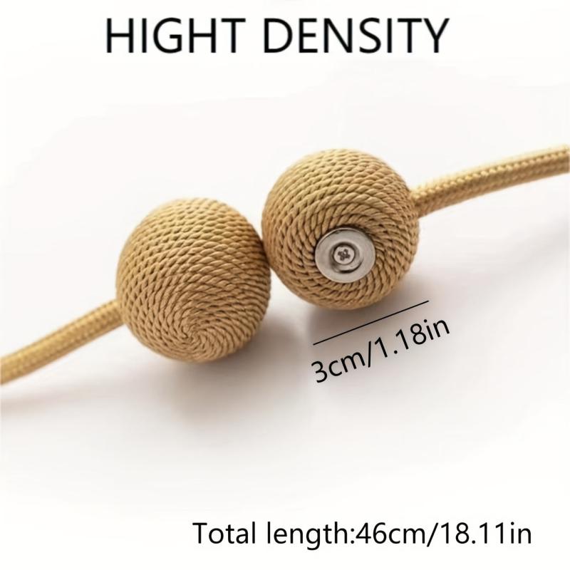 2pcs Magnetic Curtain Tiebacks Modern Curtain Strap Punch Installation