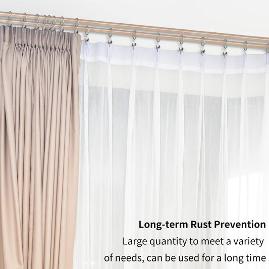 12 Pack Metal Curtain Rings Clips - Durable Drapery Rings for Easy Hanging