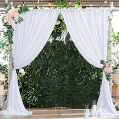 2pcs Rod Pocket Curtains for Weddings Parties and Home Decor