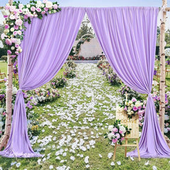2pcs Rod Pocket Curtains for Weddings Parties and Home Decor