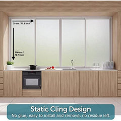 Frosted Opaque Privacy Window Film Static Cling Anti UV Glass