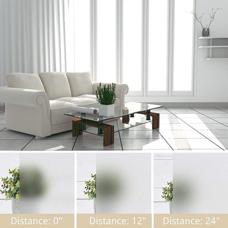 Frosted Opaque Privacy Window Film Static Cling Anti UV Glass