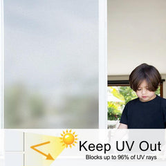 Frosted Opaque Privacy Window Film Static Cling Anti UV Glass