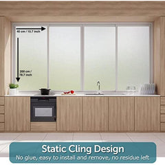 Frosted Opaque Privacy Window Film Static Cling Anti UV Glass