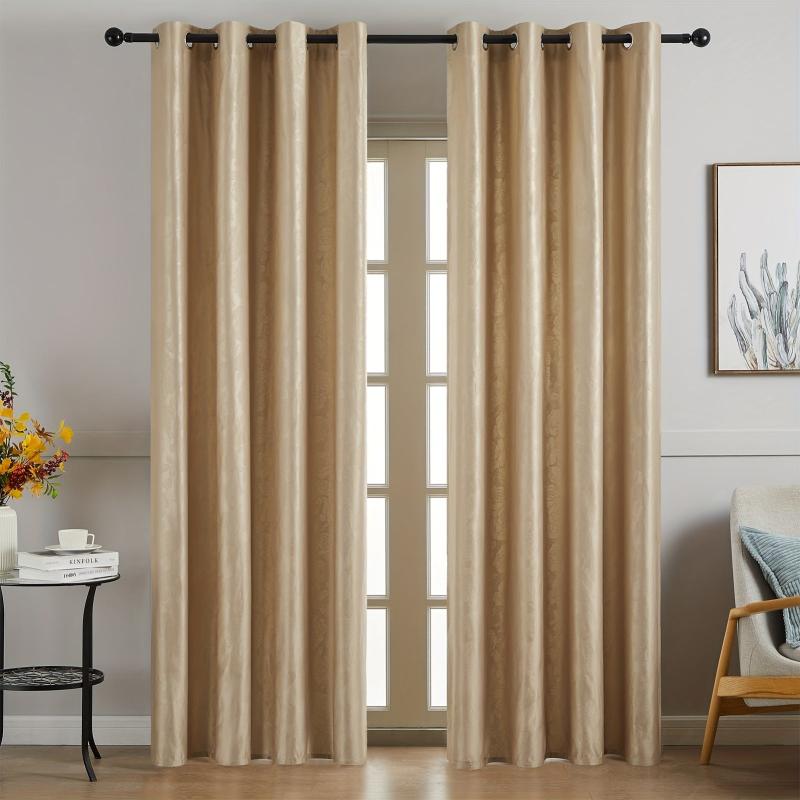 Rose Printed Blackout Curtains for Home Decor