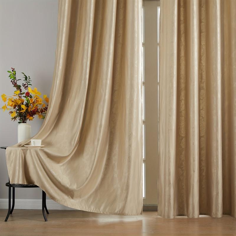 Rose Printed Blackout Curtains for Home Decor