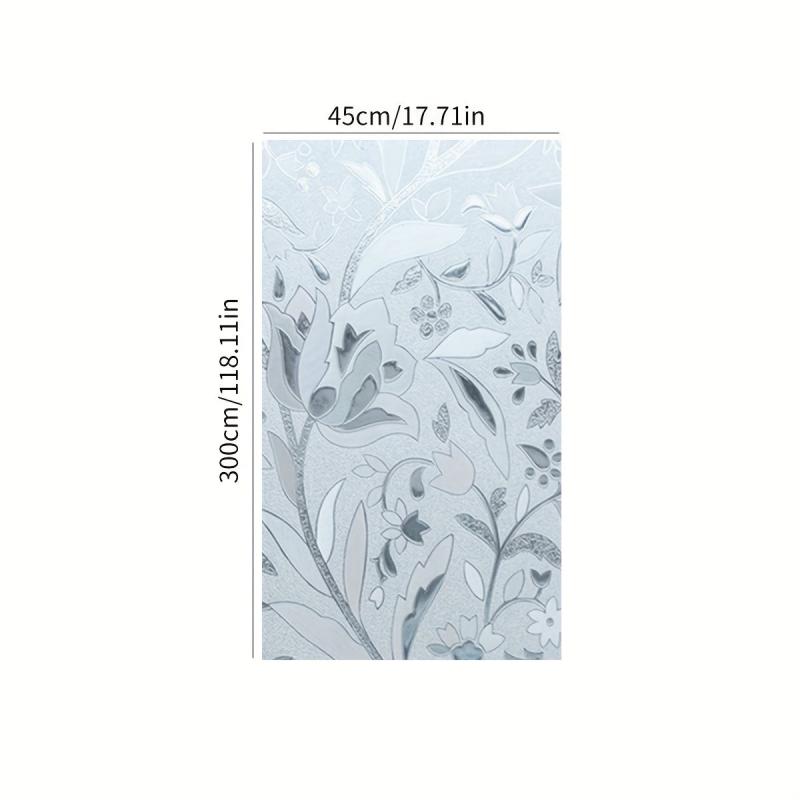 Anti Peep Tulip Glass Window Film Transparent UV Protective Stickers