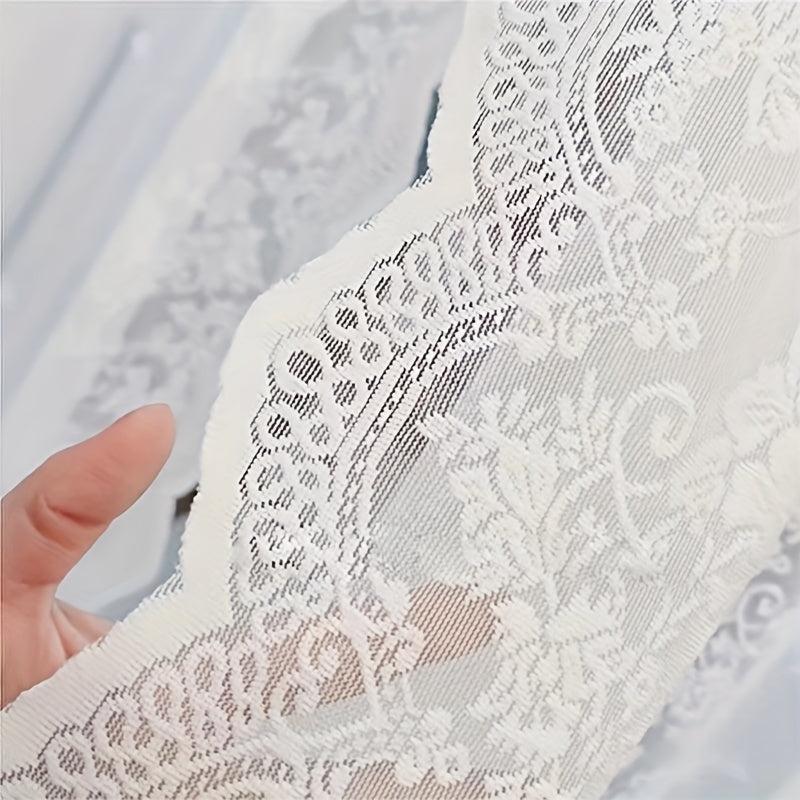 French Dream Lace Curtain Rod Pocket Curtain