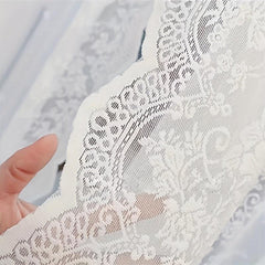 French Dream Lace Curtain Rod Pocket Curtain