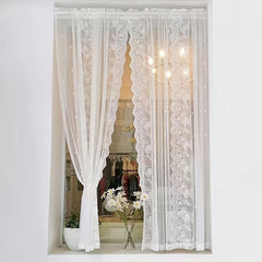 French Dream Lace Curtain Rod Pocket Curtain