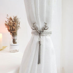 Deer Decor Metal Curtain Tieback