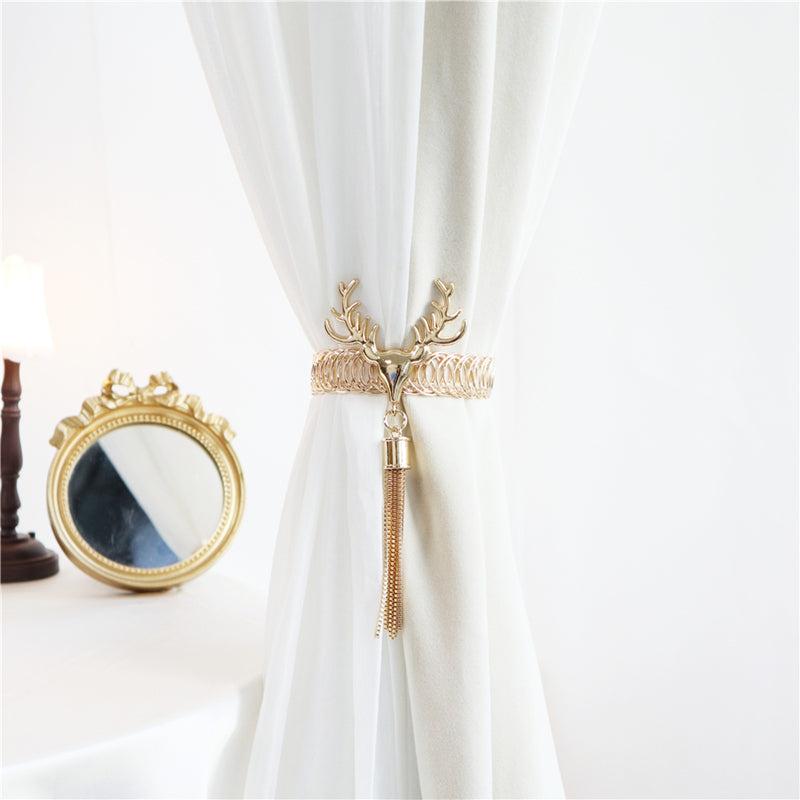 Deer Decor Metal Curtain Tieback