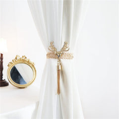 Deer Decor Metal Curtain Tieback
