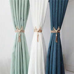Deer Decor Metal Curtain Tieback