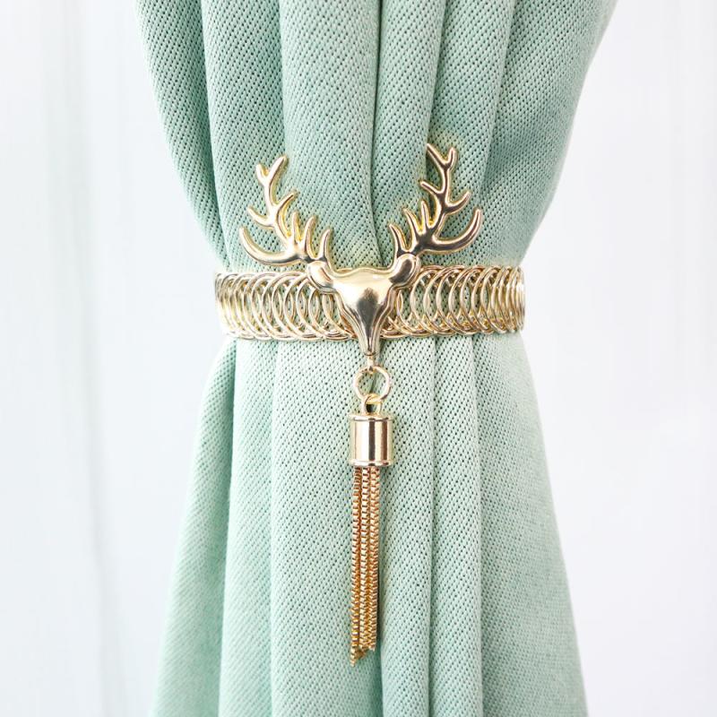 Deer Decor Metal Curtain Tieback